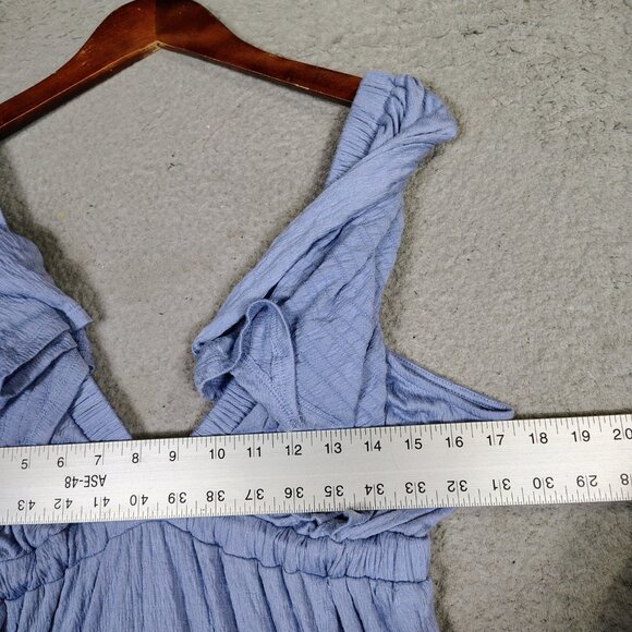 Free People Beach La La Maxi Dress Women's Medium Lavender Blue Influencer Boho - Picture 4 of 11